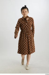 Aera  1 brown dots dress casual dressed front view…
